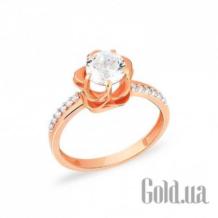 Кольцо Золотое кольцо с куб. циркониями, 17.5