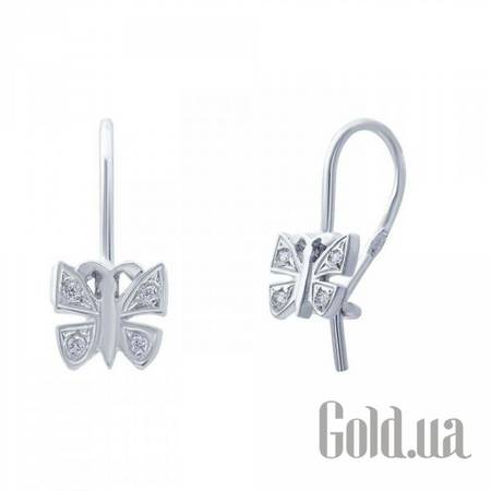 Серьги Серебряные серьги с куб. циркониями