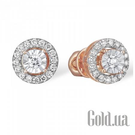 Серьги-гвоздики Золотые серьги с бриллиантами