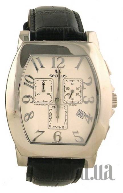 Швейцарские часы 4469.1.816 ss case, white dial, black leather