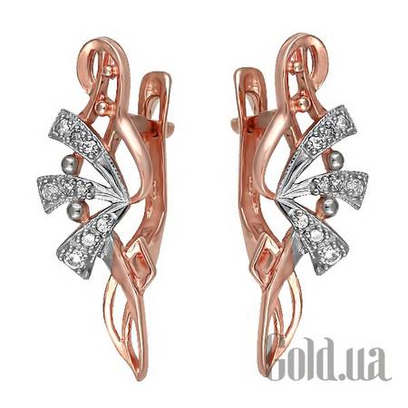 Серьги Серебряные серьги с куб. циркониями