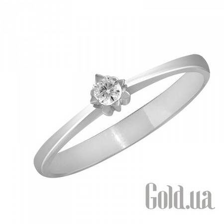 Кольцо Золотое кольцо с бриллиантом, 17.5