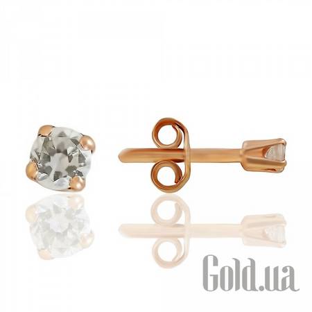 Серьги-гвоздики Золотые серьги с куб. циркониями