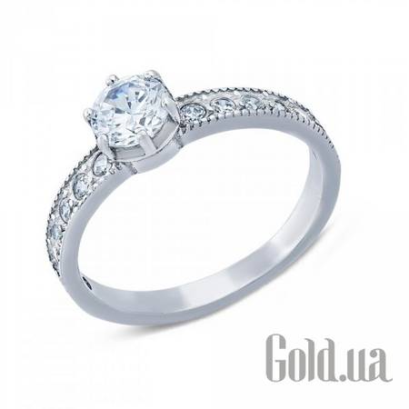 Кольцо Серебряное кольцо с куб. циркониями, 15