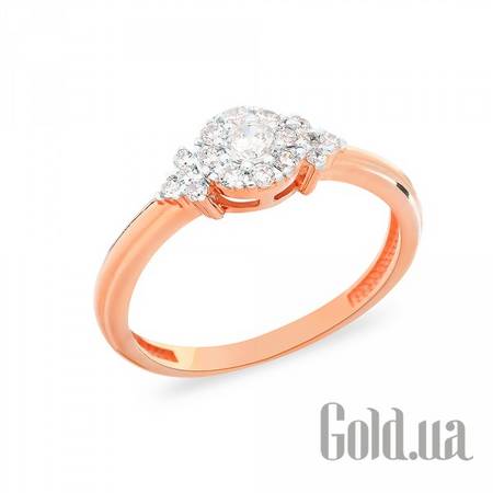 Кольцо Золотое кольцо с куб. циркониями, 16.5