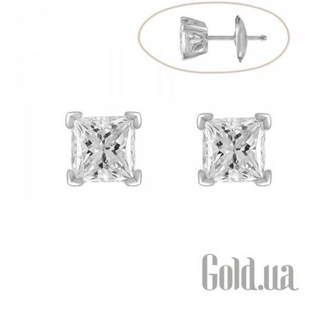 Серьги-гвоздики Золотые серьги с бриллиантами