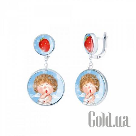 Серьги с подвесками Серебряные серьги 