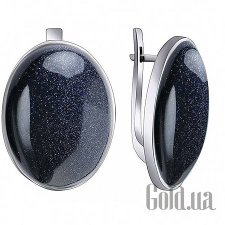 Серьги JF Серебряные серьги с авантюринами