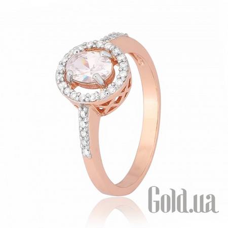 Кольцо Серебряное кольцо с куб. циркониями в позолоте, 20