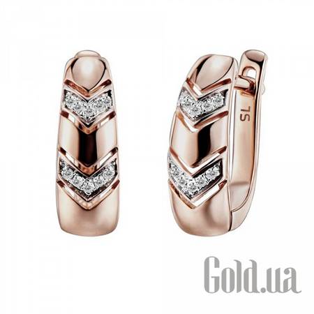 Серьги Золотые серьги с бриллиантами