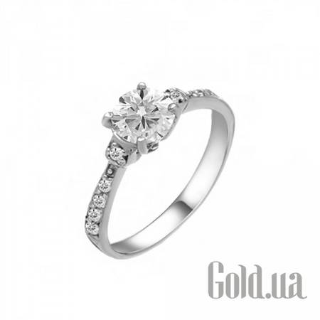 Кольцо Серебряное кольцо с куб. циркониями, 16