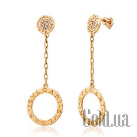 Серьги с подвесками Золотые серьги с куб. циркониями