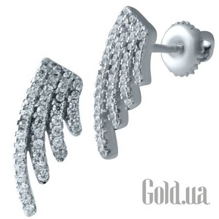 Серьги-гвоздики Серебряные серьги с куб. циркониями