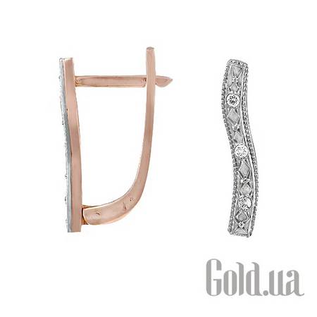 Серьги Золотые серьги с куб.циркониями