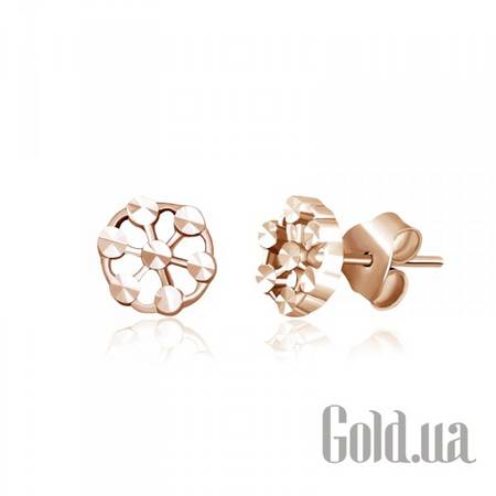 Серьги-гвоздики Серебряные серьги в позолоте