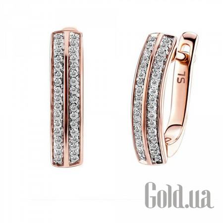 Серьги Золотые серьги с бриллиантами