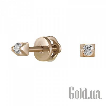 Серьги-гвоздики Золотые серьги с бриллиантами
