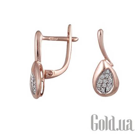 Серьги Золотые серьги с бриллиантами