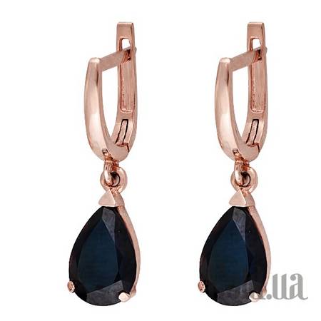 Серьги Золотые серьги с сапфирами