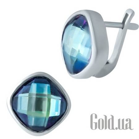 Серьги Серебряные серьги с топазами