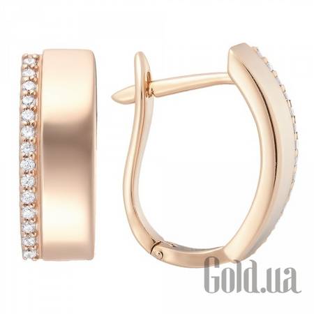 Серьги Золотые серьги с куб. циркониями