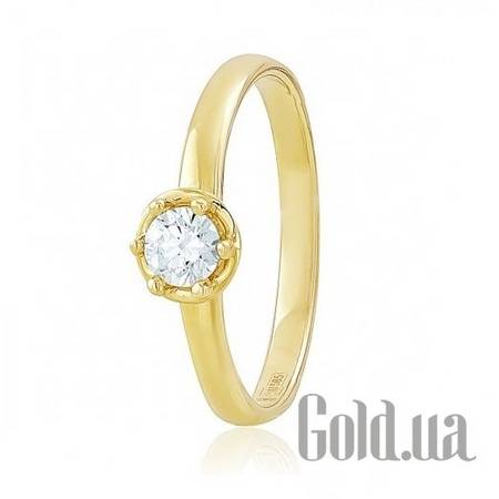Кольцо Золотое кольцо с цирконием Swarovski Zirconia, 18